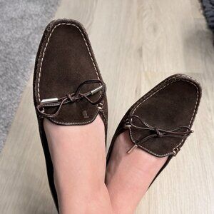 Tod's Brown Suede Gommino Driving Loafers W-38 Made in Italy MAKE AN OFFER!